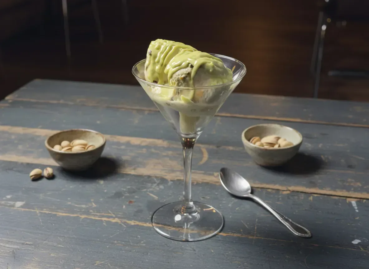 Pistachio Profiteroles